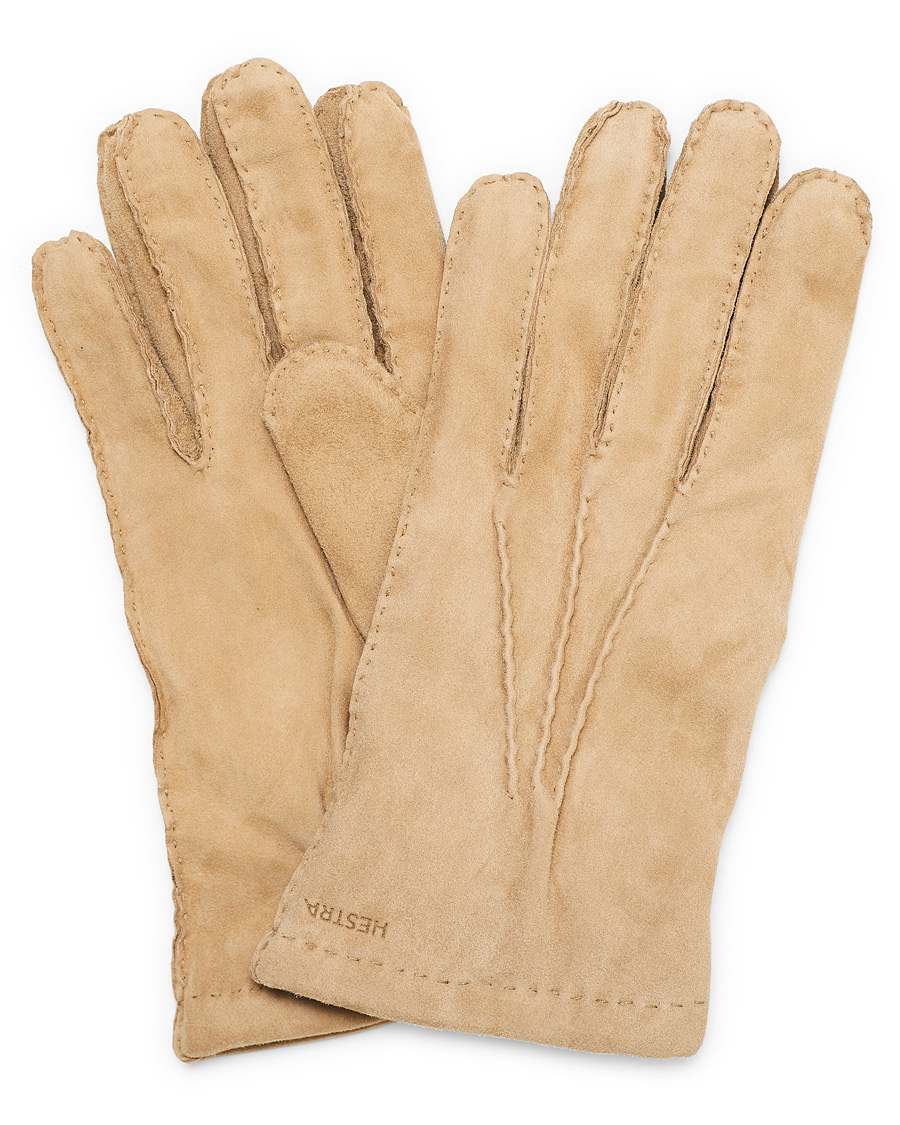 Homme | Hestra Arthur Wool Lined Suede Glove Camel | Hestra | Arthur Wool Lined Suede Glove Camel