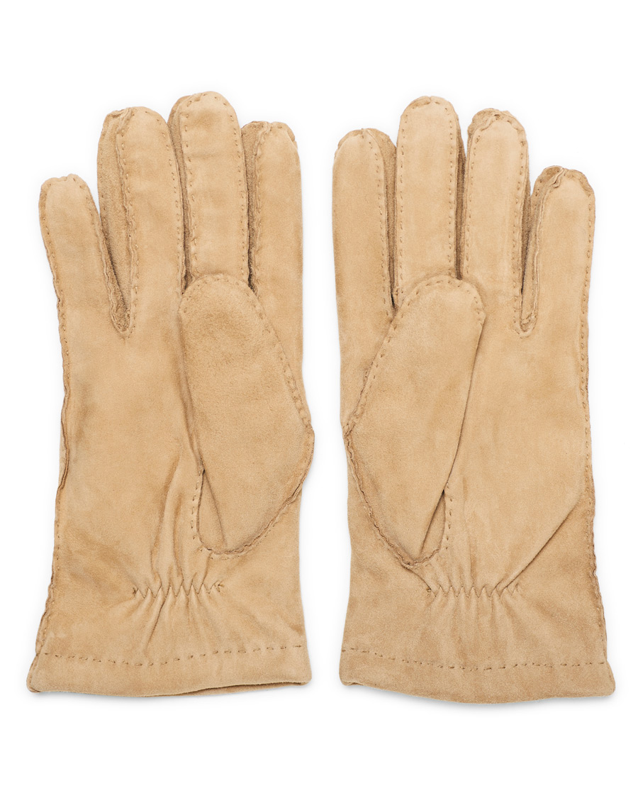 Homme | Hestra Arthur Wool Lined Suede Glove Camel | Hestra | Arthur Wool Lined Suede Glove Camel