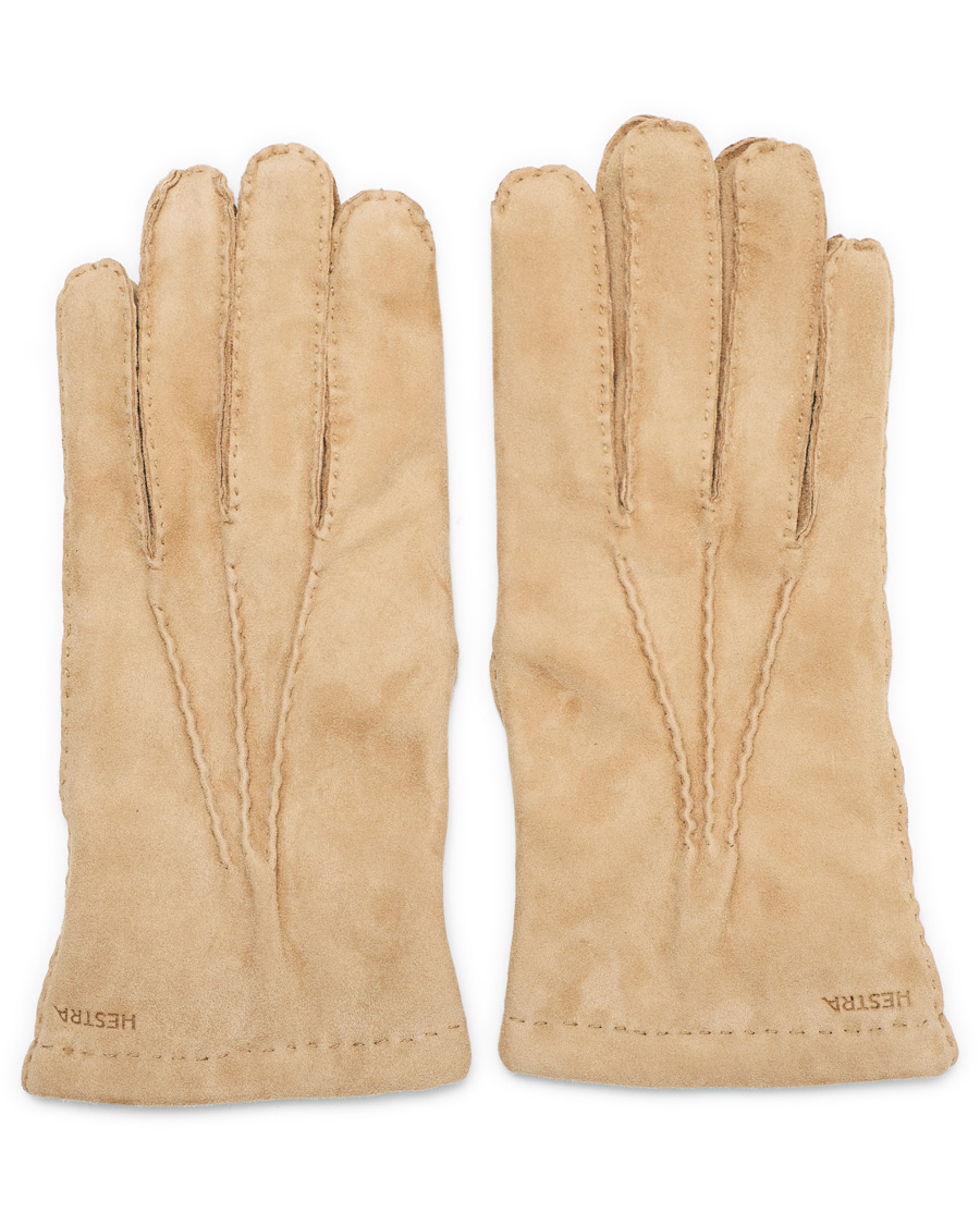 Homme | Hestra Arthur Wool Lined Suede Glove Camel | Hestra | Arthur Wool Lined Suede Glove Camel