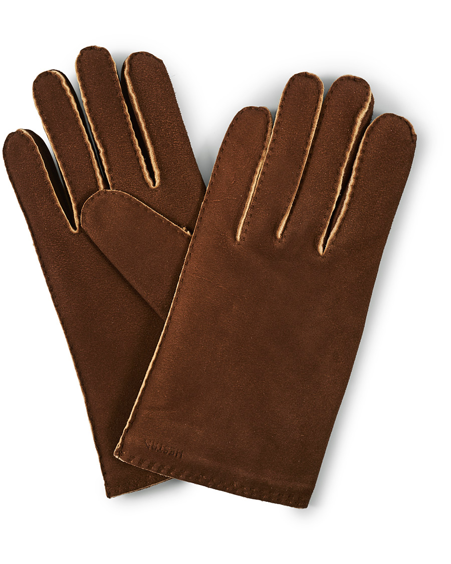 Heren | Hestra Philippe Chamoise Wool Lined Glove Brown | Hestra | Philippe Chamoise Wool Lined Glove Brown