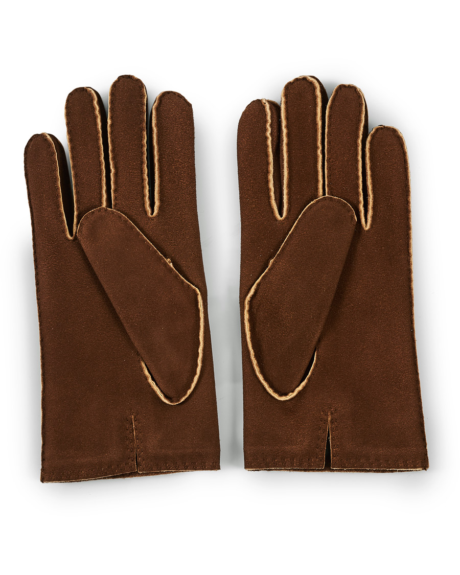 Heren | Hestra Philippe Chamoise Wool Lined Glove Brown | Hestra | Philippe Chamoise Wool Lined Glove Brown