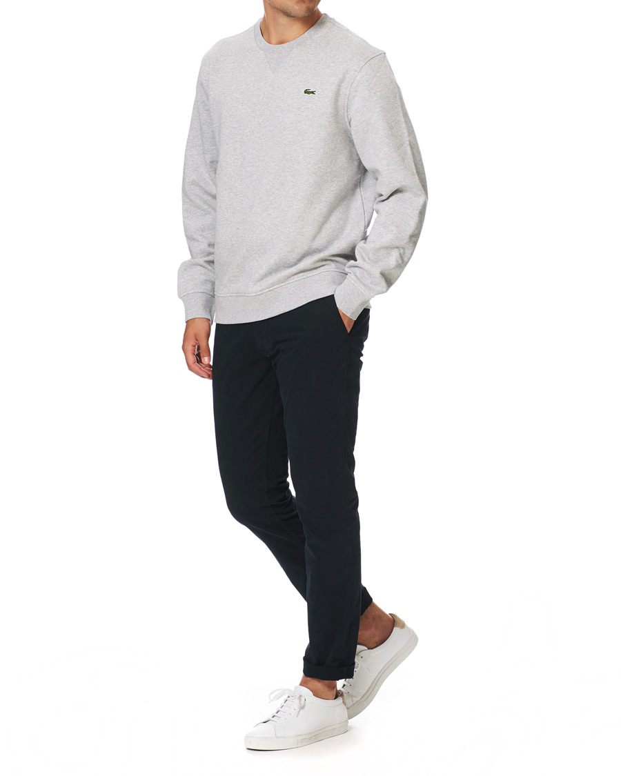 Homme | Pulls Et Tricots | Lacoste | Crew Neck Sweatshirt Argent Chine
