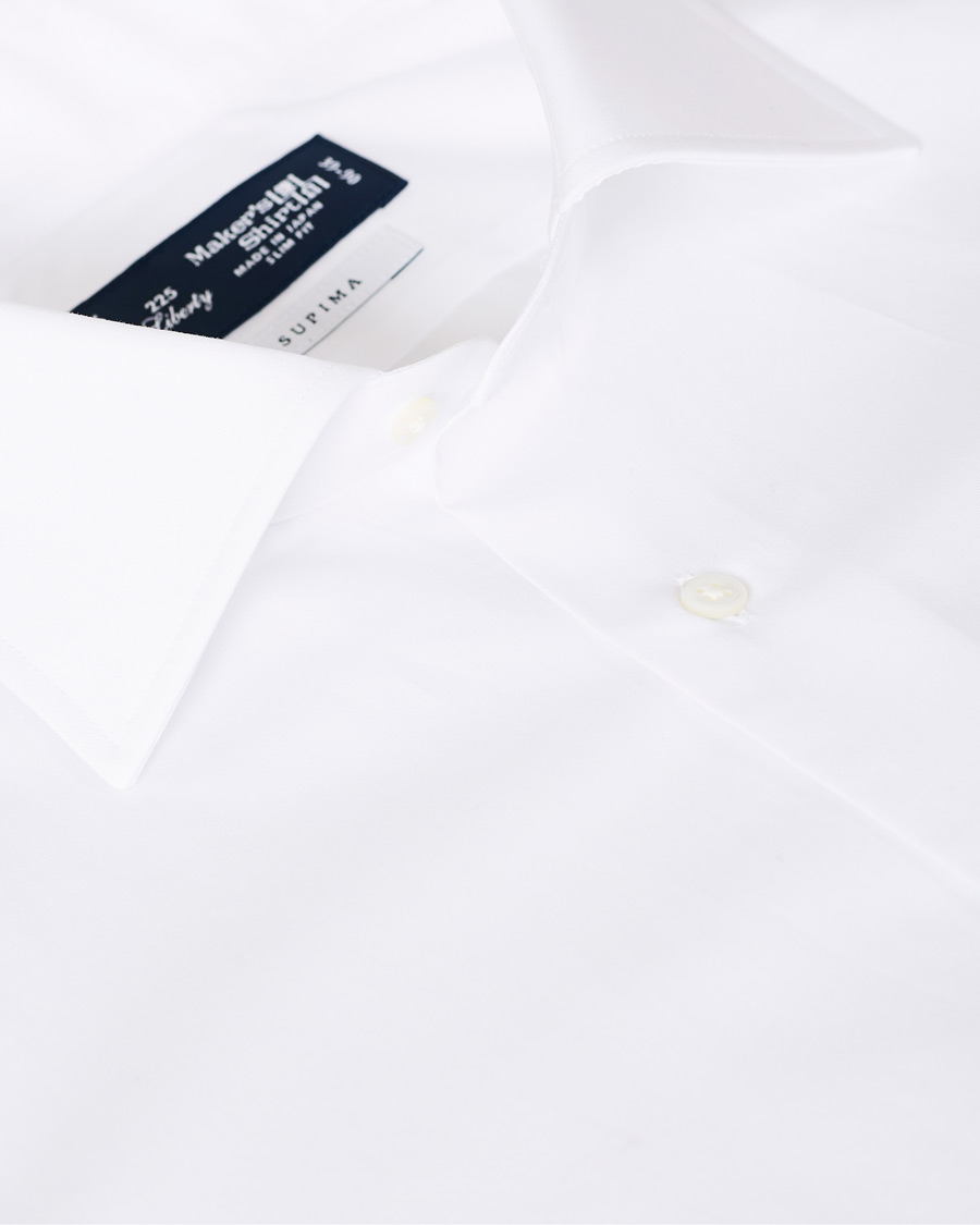 Homme | Chemises | Kamakura Shirts | Slim Fit Pinpoint Oxford Shirt White