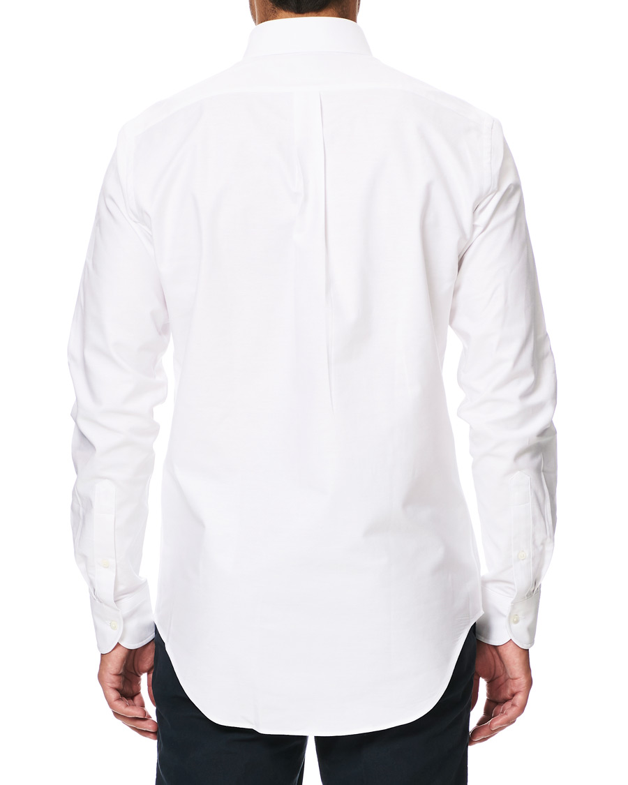 Homme | Chemises | Kamakura Shirts | Slim Fit Oxford Button Down Shirt White
