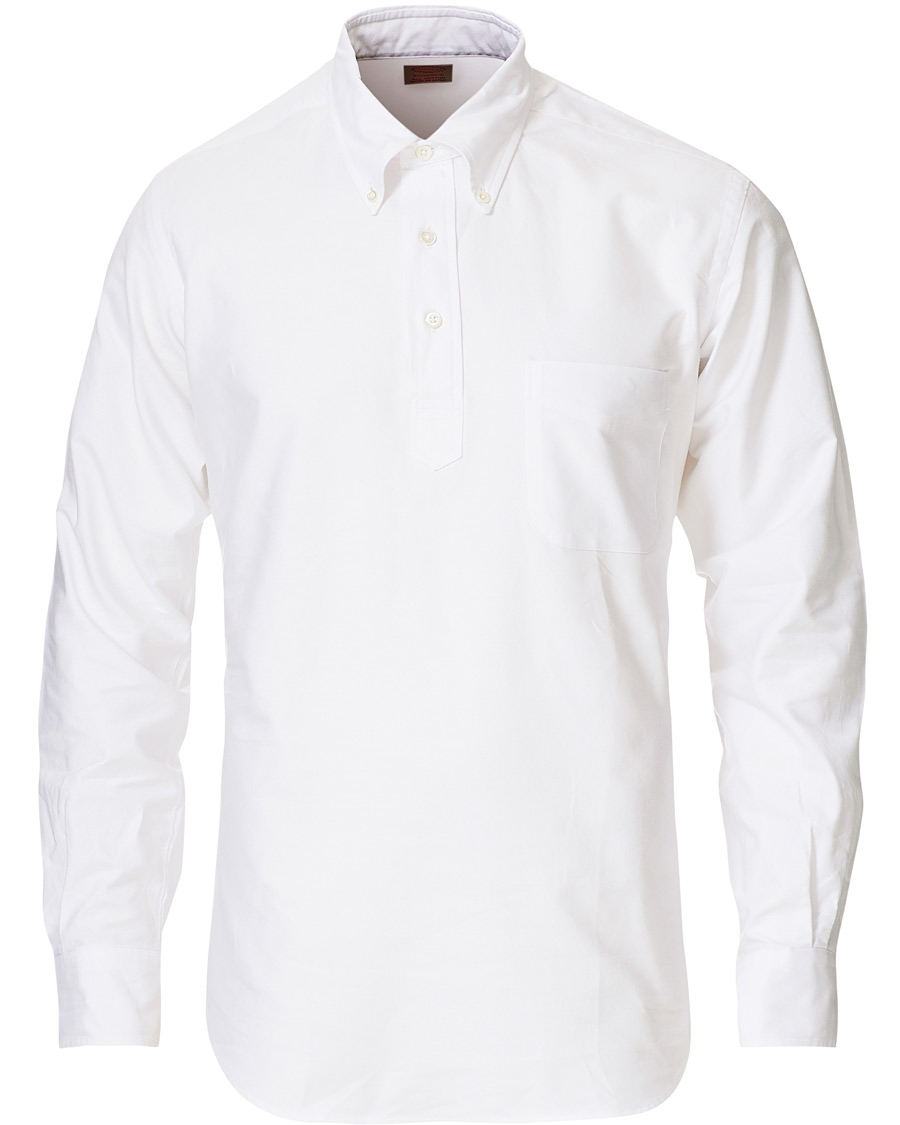 Homme | Chemises | Kamakura Shirts | Vintage Ivy New York Popover Shirt White