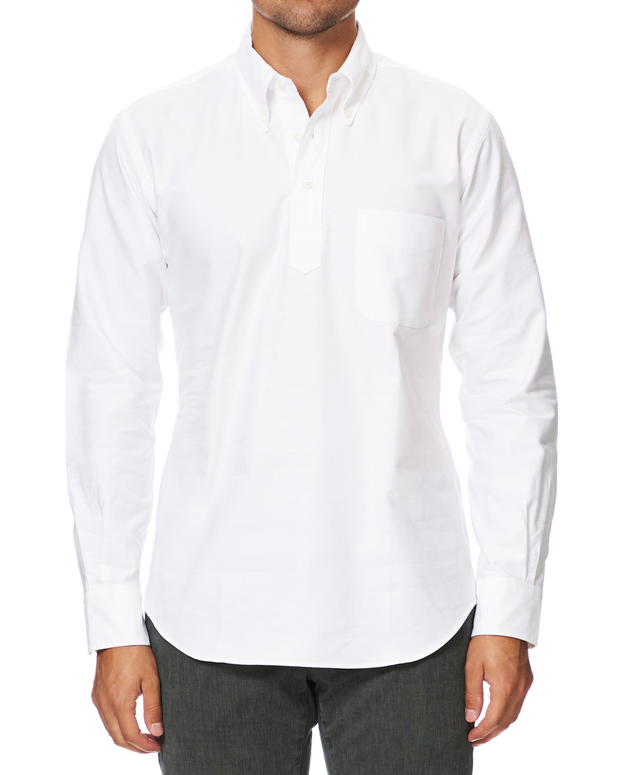 Homme | Chemises | Kamakura Shirts | Vintage Ivy New York Popover Shirt White
