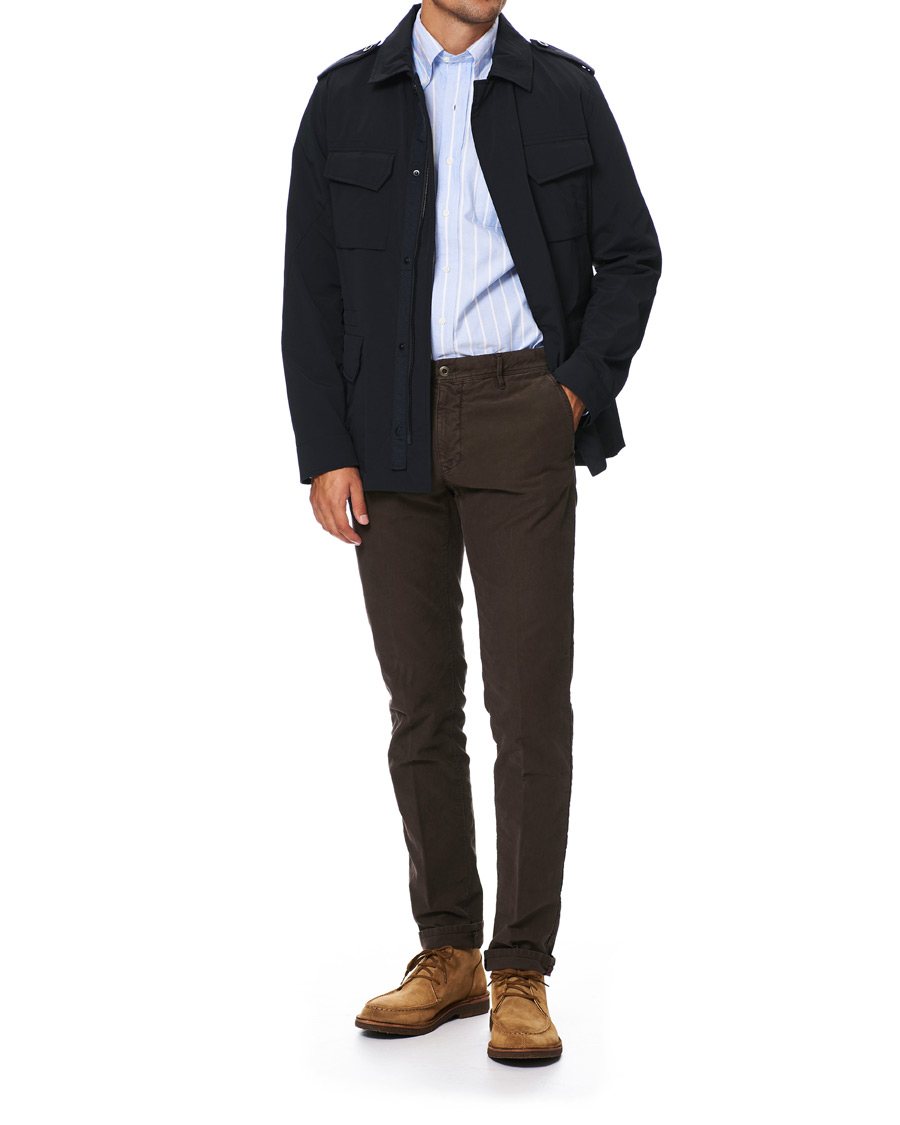 Homme | Chemises | Kamakura Shirts | Slim Fit Oxford Sport Shirt Blue