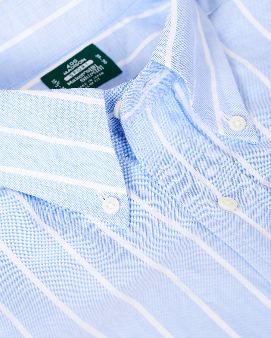 Homme | Chemises | Kamakura Shirts | Slim Fit Oxford Sport Shirt Blue