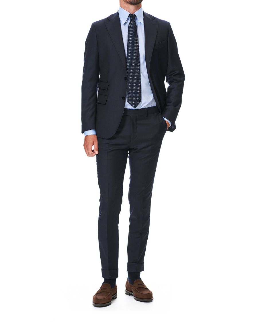 Heren | Overhemden | Eton | Slim Fit Royal Oxford Button Down Shirt Light Blue