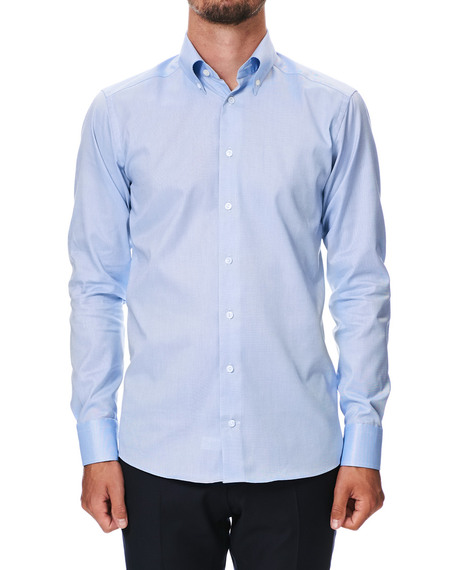 Heren | Overhemden | Eton | Slim Fit Royal Oxford Button Down Shirt Light Blue