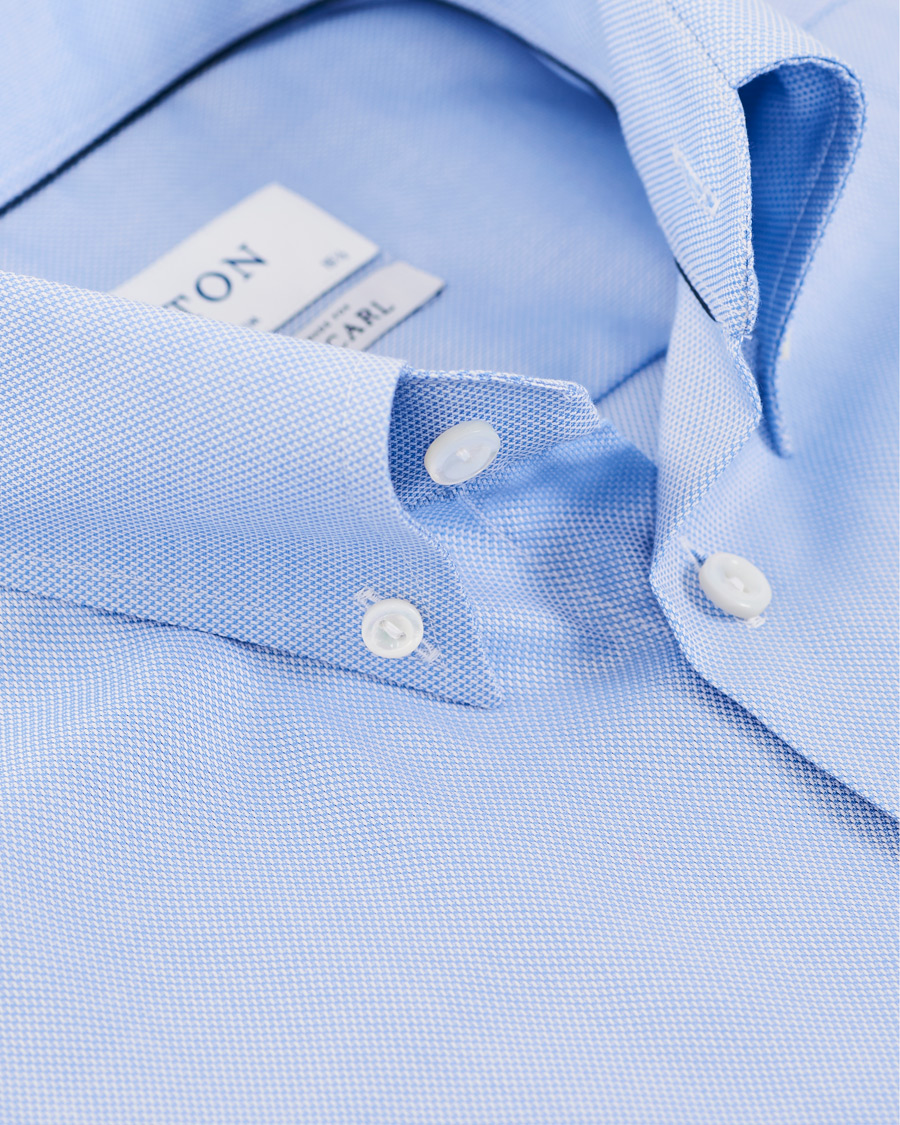 Heren | Overhemden | Eton | Slim Fit Royal Oxford Button Down Shirt Light Blue