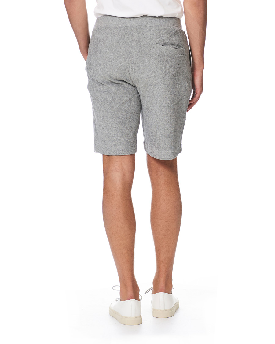 Homme | Shorts | Sunspel | Organic Cotton Towelling Shorts Grey Melange