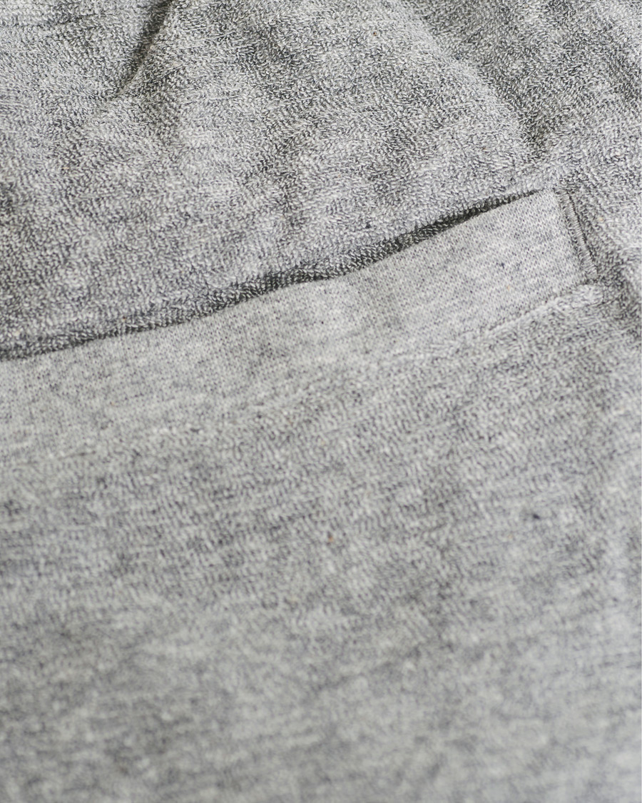 Homme | Shorts | Sunspel | Organic Cotton Towelling Shorts Grey Melange