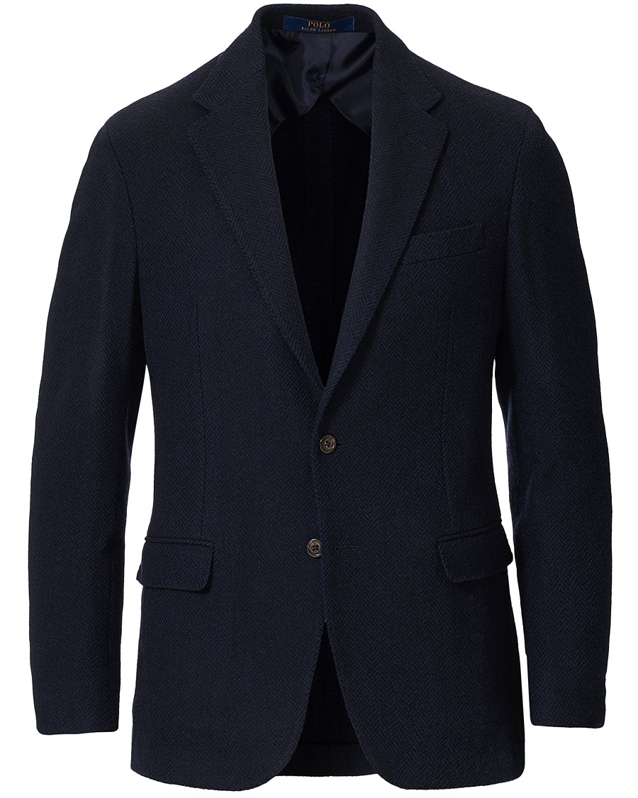 Homme | Blazers | Polo Ralph Lauren | Soft Recycled Wool Herringbone Sportscoat Navy