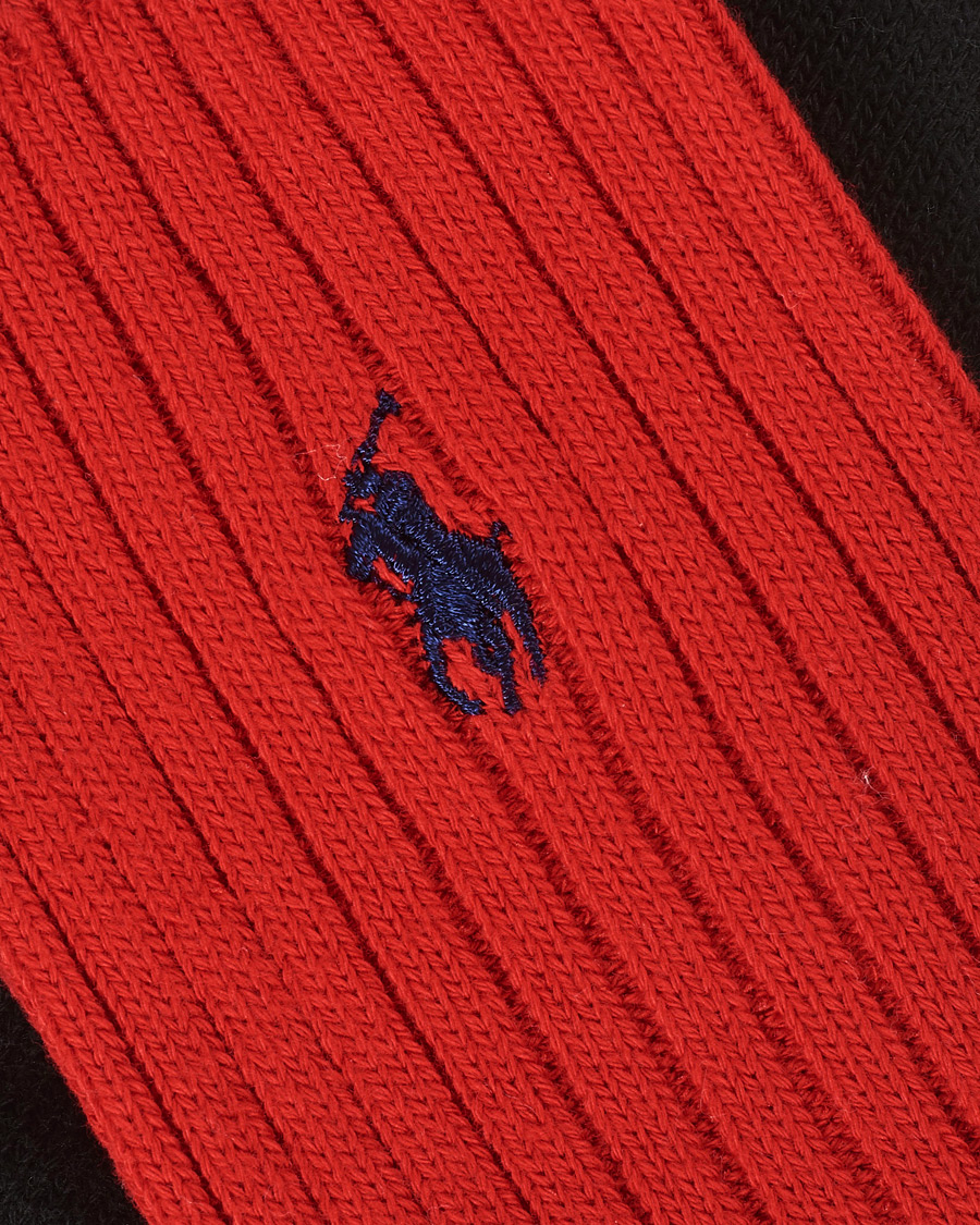 Homme | Sous-Vêtements Et Chaussettes | Polo Ralph Lauren | 3-Pack Gift Box Ribbed Socks Red/Cream/Black