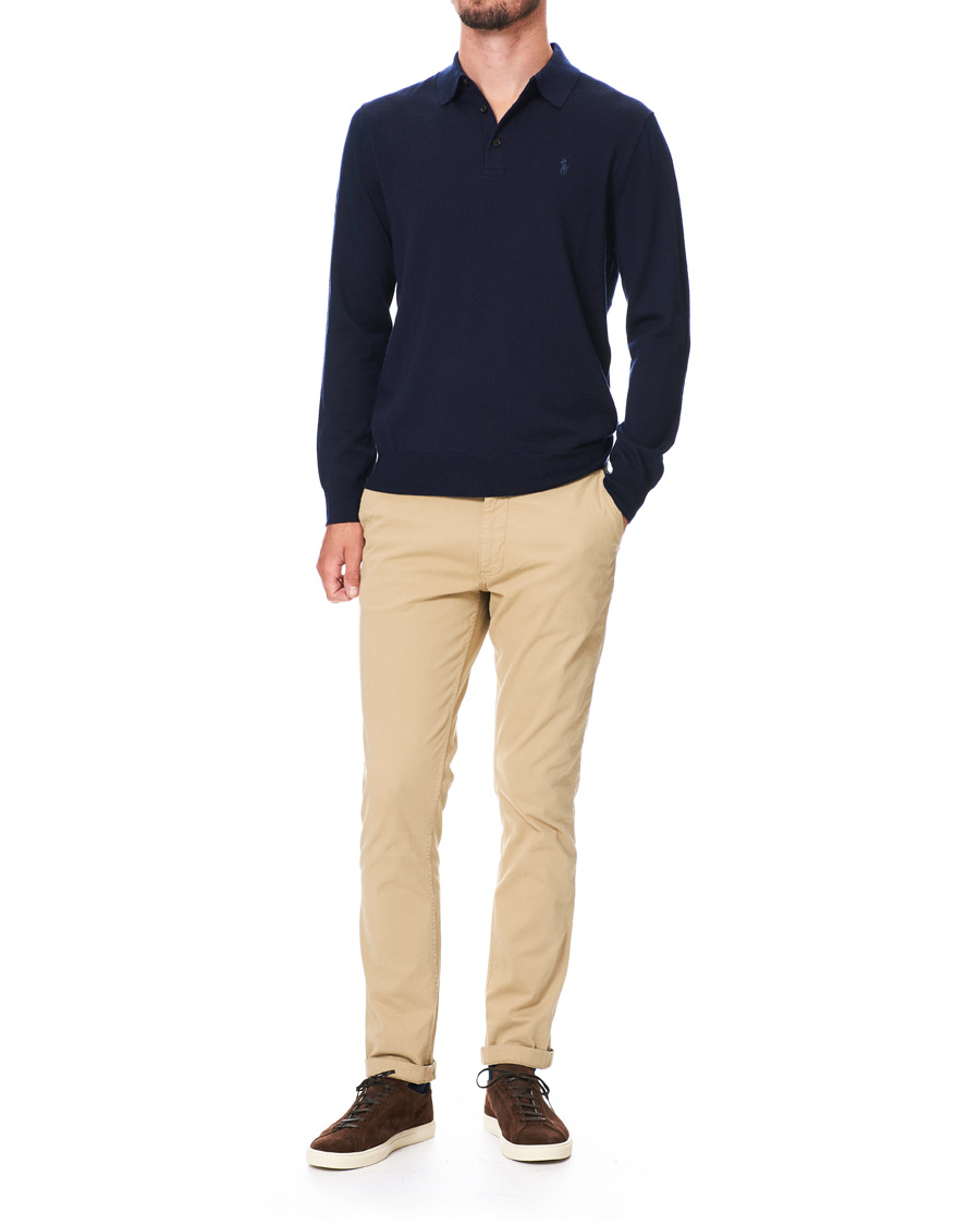 Homme | Pulls Et Tricots | Polo Ralph Lauren | Merino Knitted Polo Hunter Navy