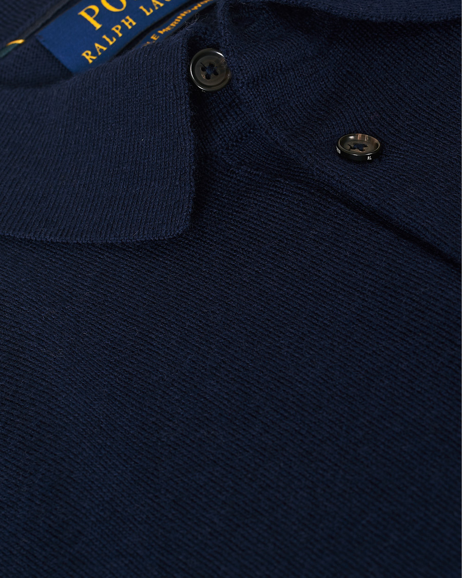 Homme | Pulls Et Tricots | Polo Ralph Lauren | Merino Knitted Polo Hunter Navy