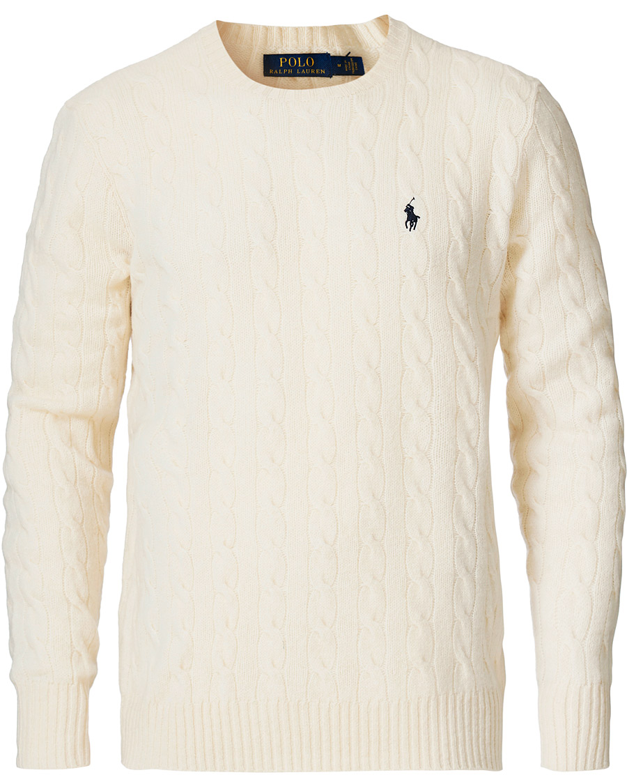 Homme | Pulls Et Tricots | Polo Ralph Lauren | Wool/Cashmere Cable Sweater Cream