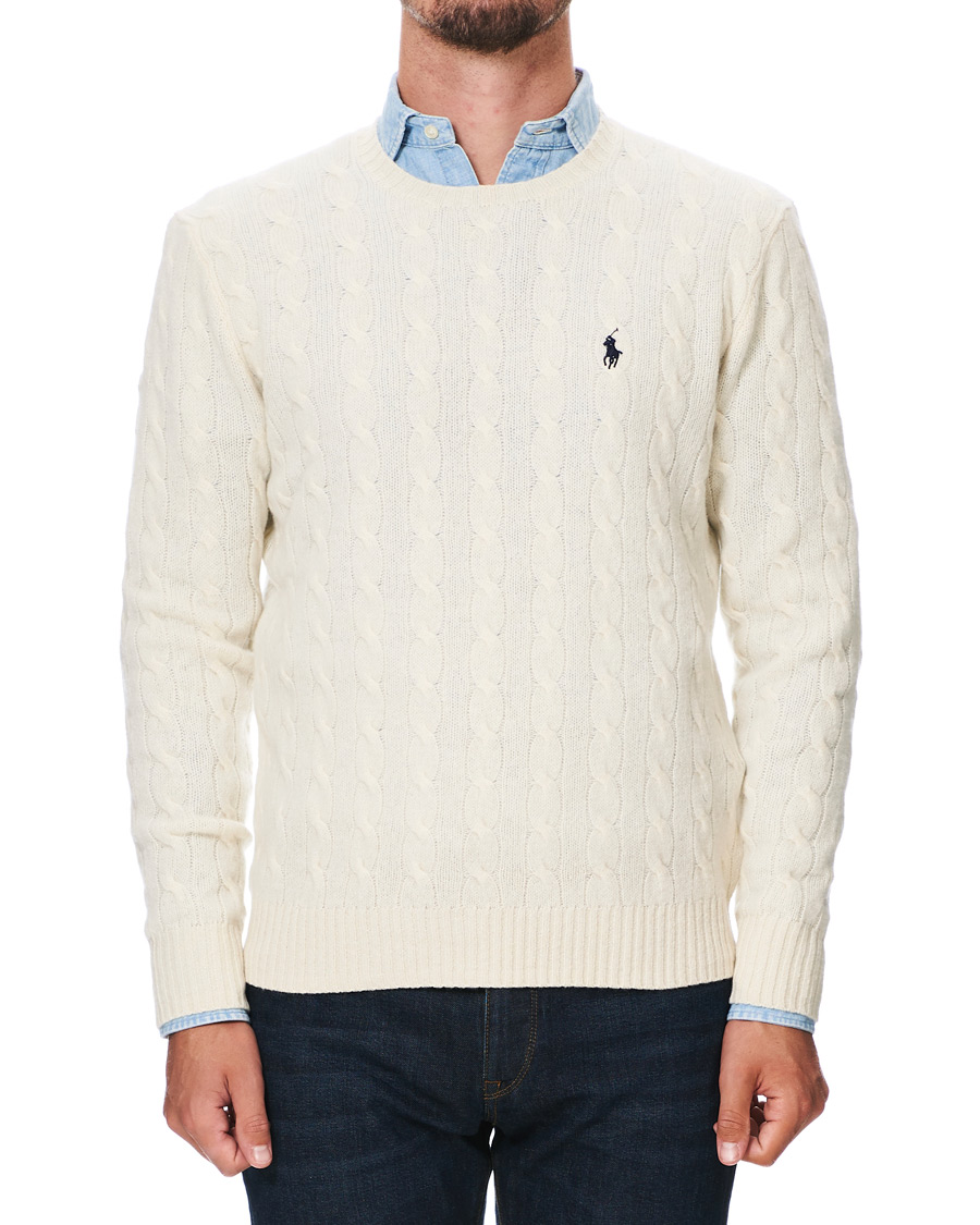 Homme | Pulls Et Tricots | Polo Ralph Lauren | Wool/Cashmere Cable Sweater Cream