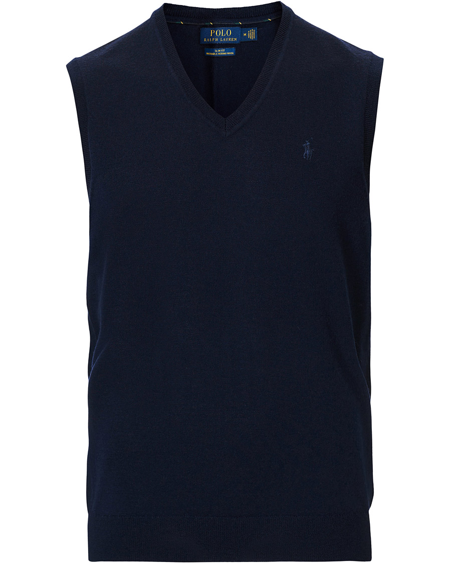 Homme | Pulls Et Tricots | Polo Ralph Lauren | Merino Slipover Hunter Navy