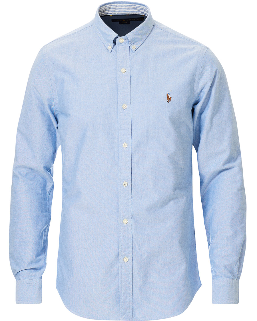 Heren | Overhemden | Polo Ralph Lauren | Slim Fit Contrast Oxford Shirt Light Blue