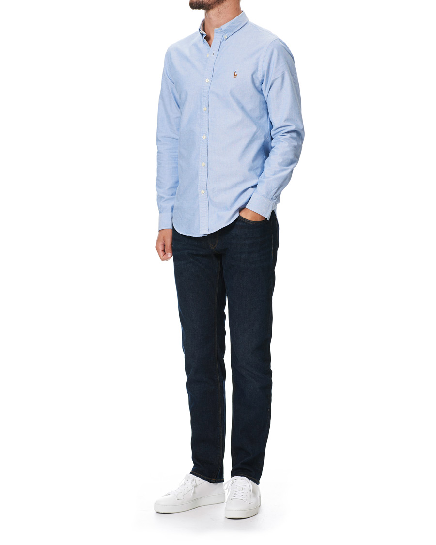 Heren | Overhemden | Polo Ralph Lauren | Slim Fit Contrast Oxford Shirt Light Blue