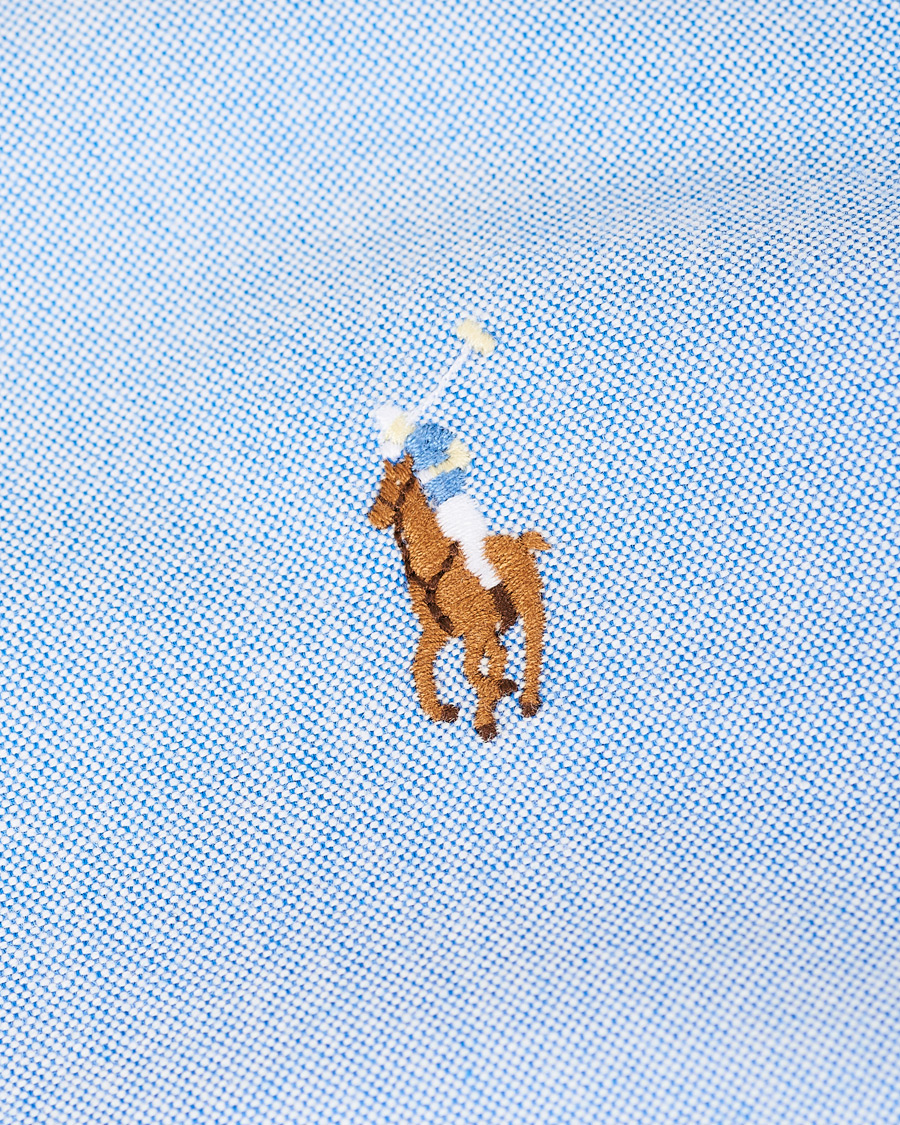 Heren | Overhemden | Polo Ralph Lauren | Slim Fit Contrast Oxford Shirt Light Blue