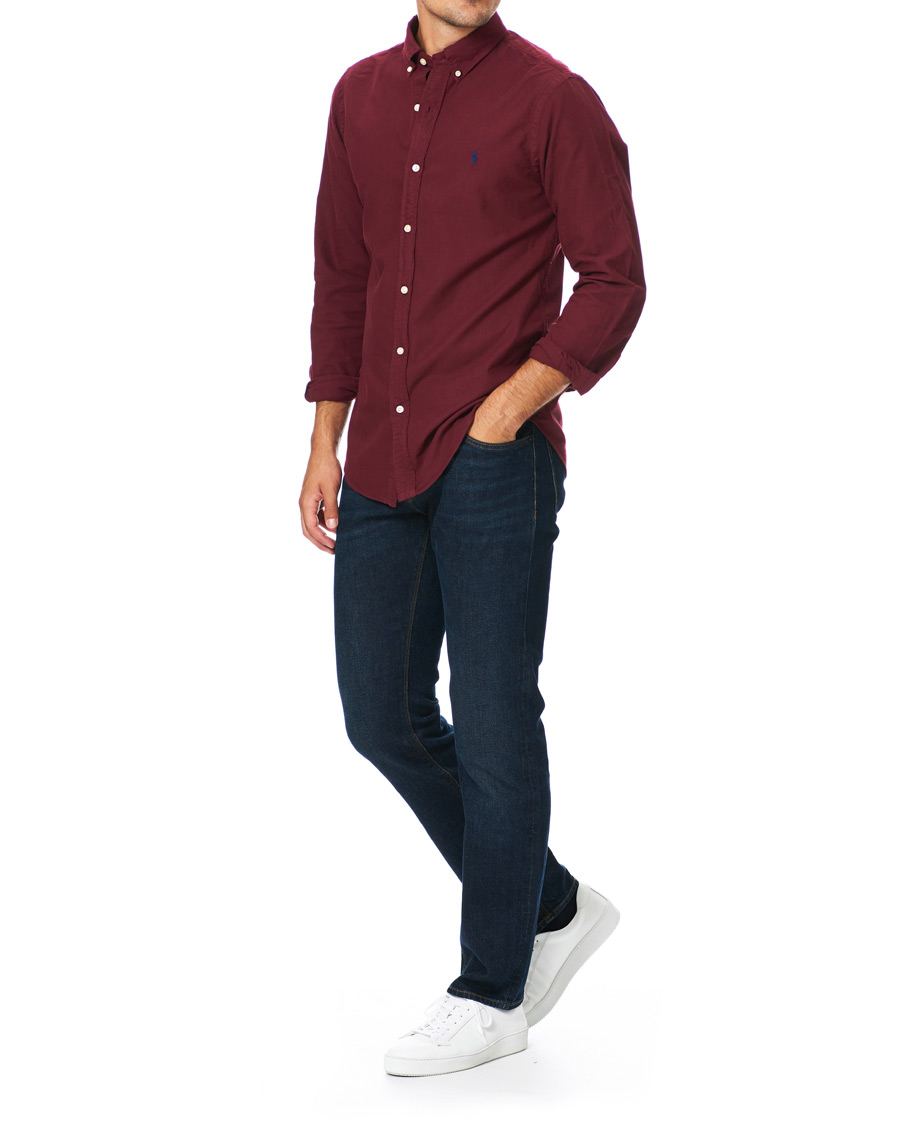 Heren | Overhemden | Polo Ralph Lauren | Slim Fit Garment Dyed Oxford Shirt Wine