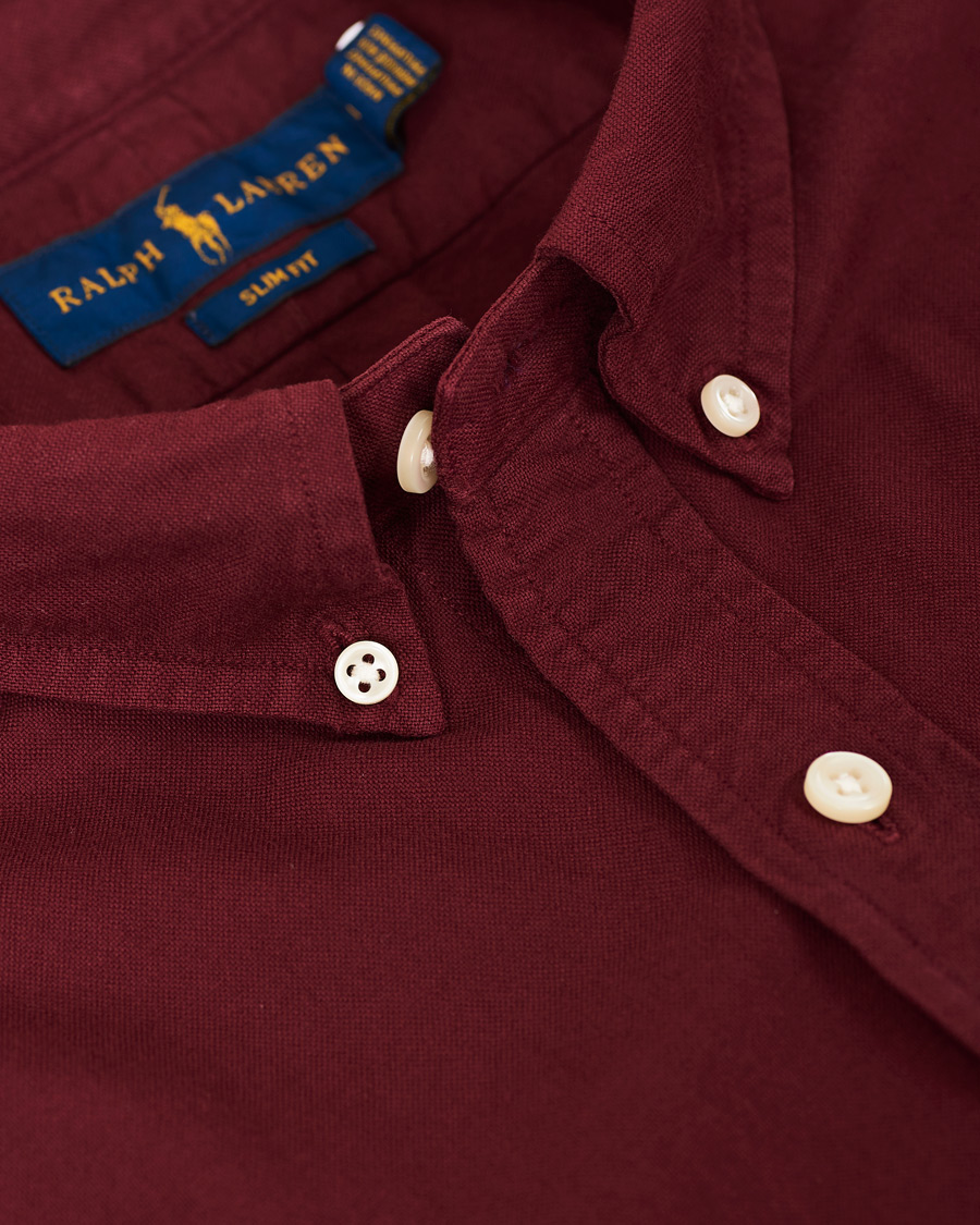 Heren | Overhemden | Polo Ralph Lauren | Slim Fit Garment Dyed Oxford Shirt Wine