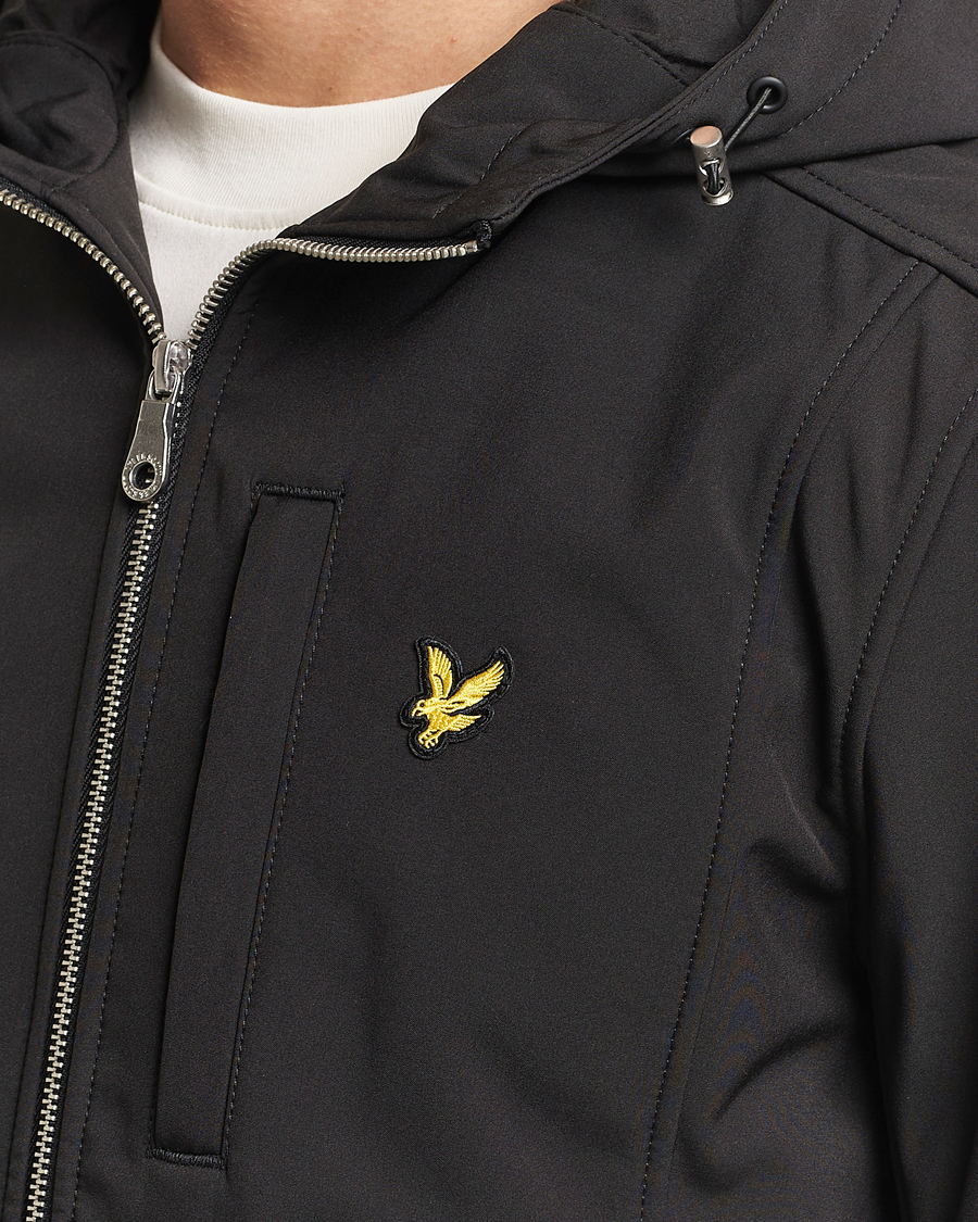 Heren | Jassen | Lyle & Scott | Softshell Hooded Jacket Jet Black