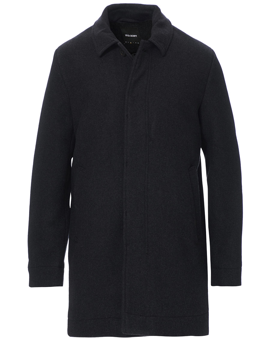 Homme | Manteaux Et Vestes | Lyle & Scott | Wool Mac Coat Charcoal Marl