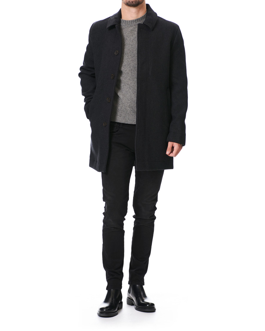 Homme | Manteaux Et Vestes | Lyle & Scott | Wool Mac Coat Charcoal Marl