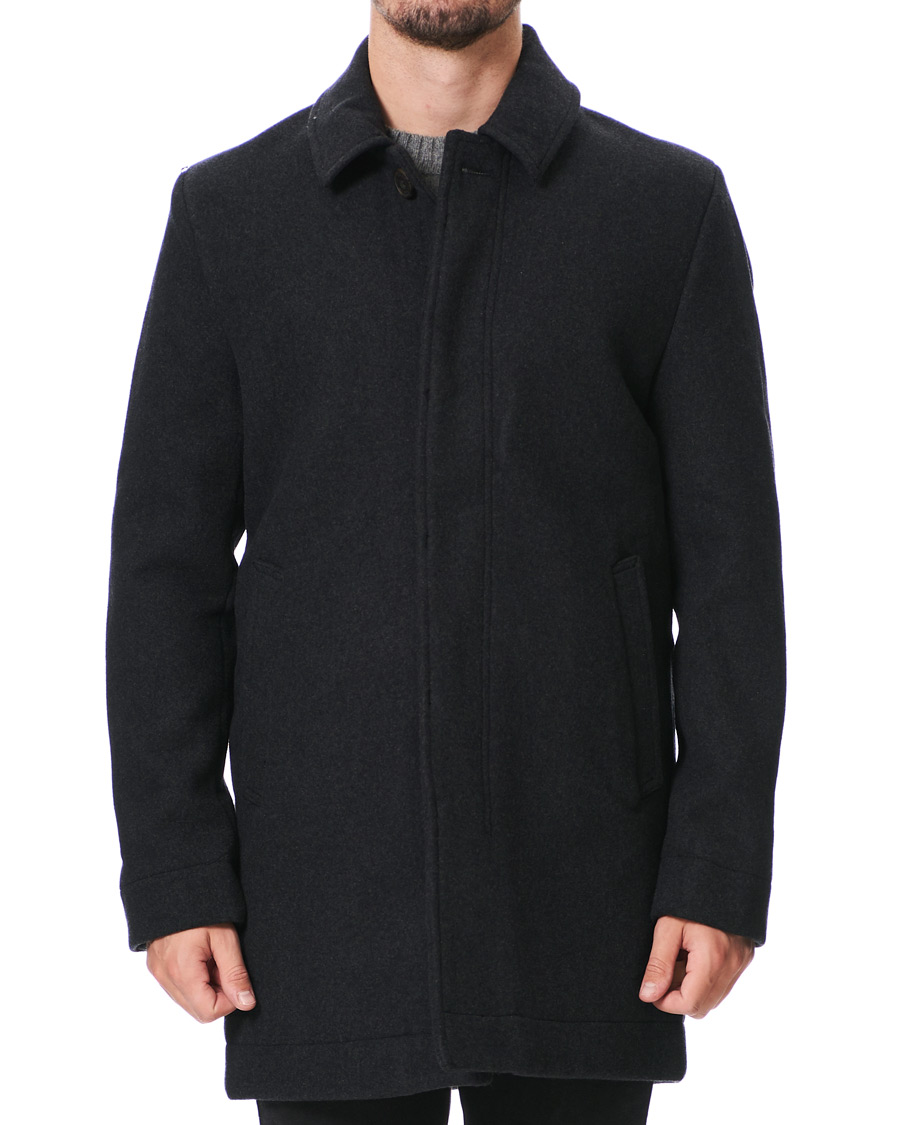 Homme | Manteaux Et Vestes | Lyle & Scott | Wool Mac Coat Charcoal Marl