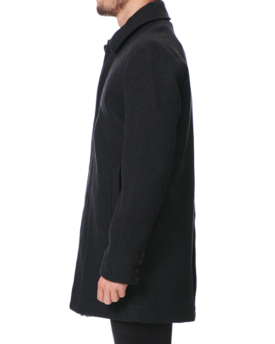 Homme | Manteaux Et Vestes | Lyle & Scott | Wool Mac Coat Charcoal Marl