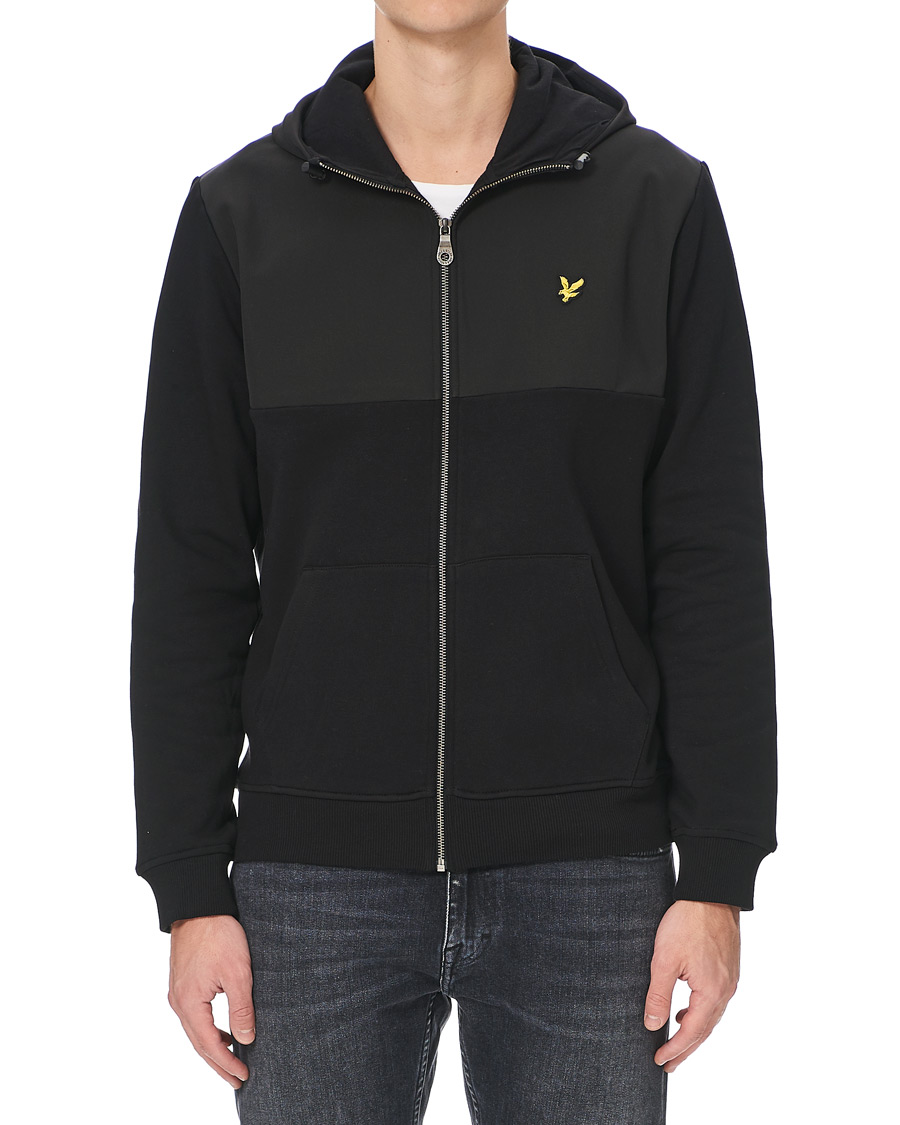 Heren | Truien | Lyle & Scott | Softshell Jersey Zip Hoodie Black