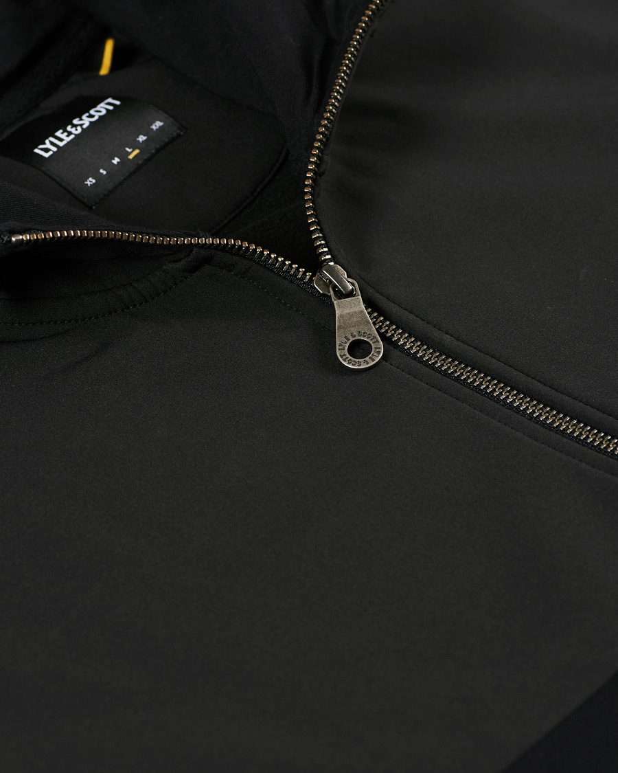 Heren | Truien | Lyle & Scott | Softshell Jersey Zip Hoodie Black