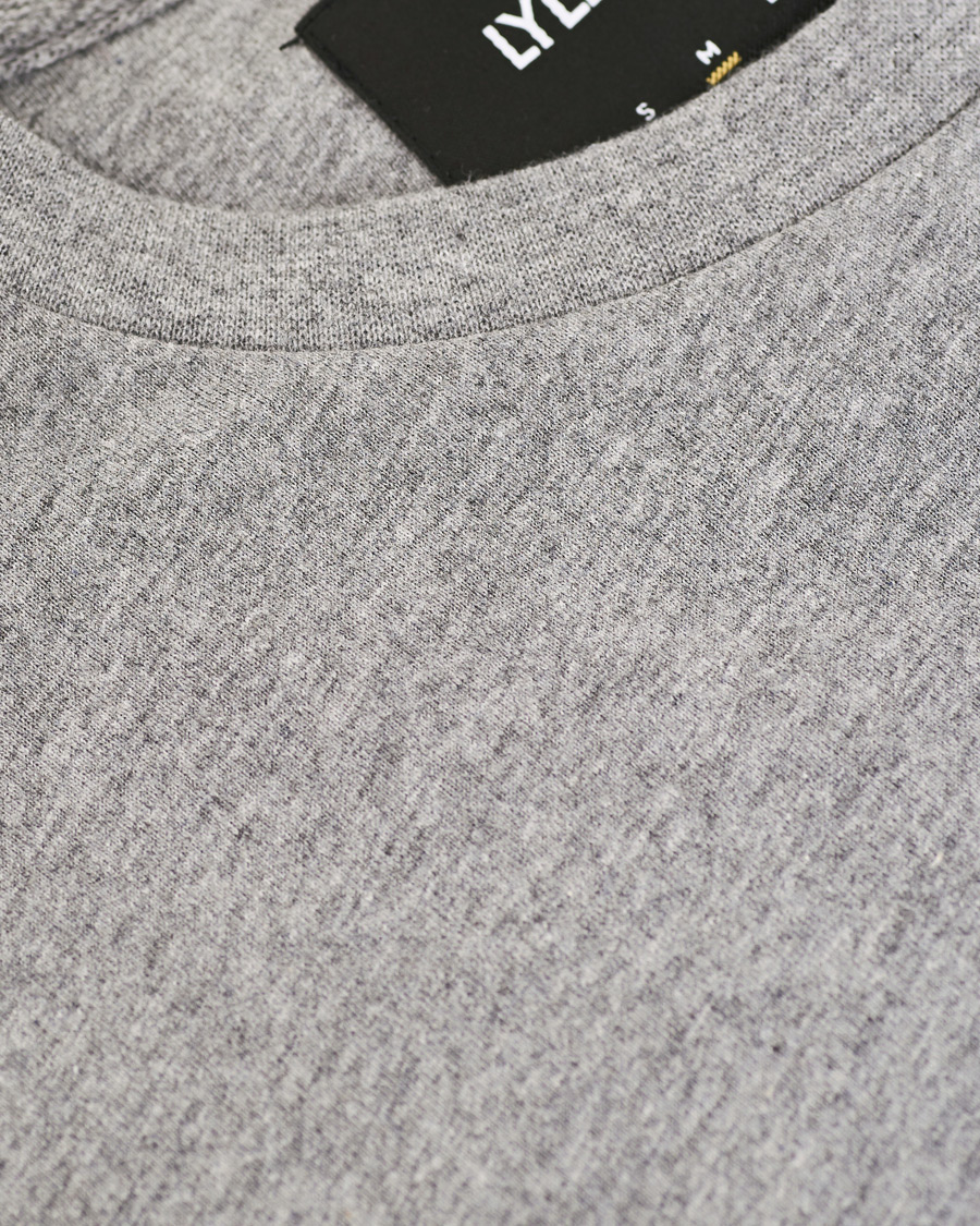 Heren | T-shirts | Lyle & Scott | Long Sleeve Crew Neck Tee Mid Grey Marl