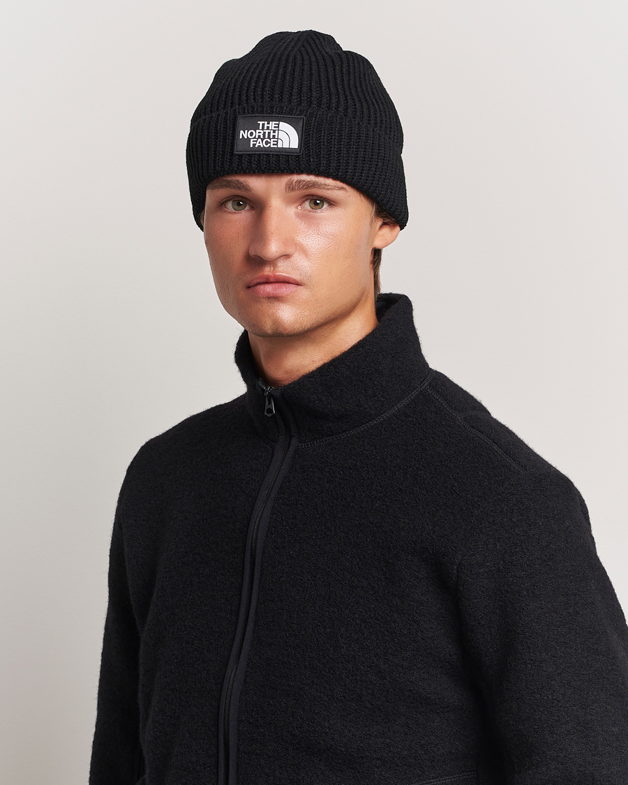 Homme | The North Face Logo Box Cuffed Beanie Black | The North Face | Logo Box Cuffed Beanie Black