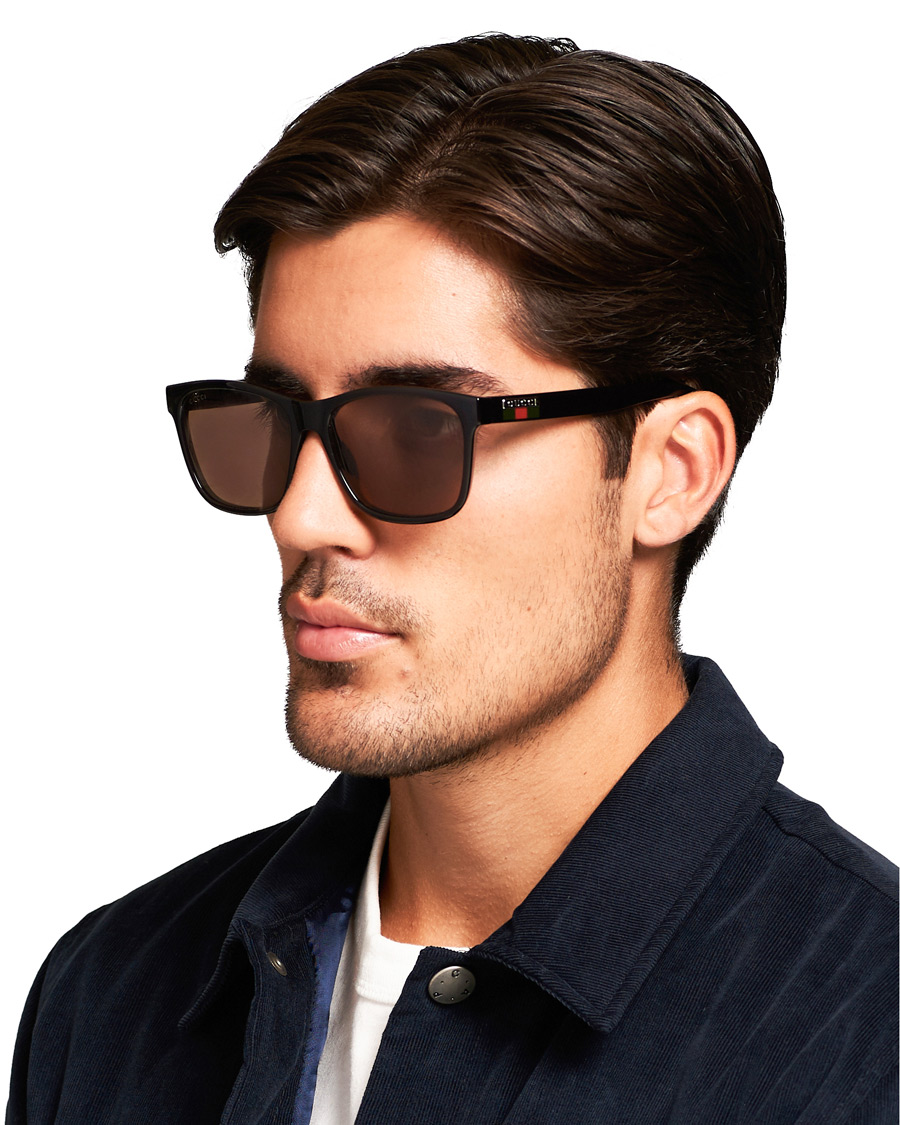 Homme | Gucci GG0746S Sunglasses Black/Brown | Gucci | GG0746S Sunglasses Black/Brown