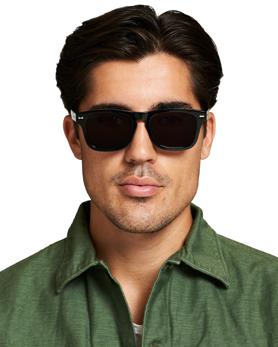 Homme | Gucci GG0735S Sunglasses Black/Grey | Gucci | GG0735S Sunglasses Black/Grey
