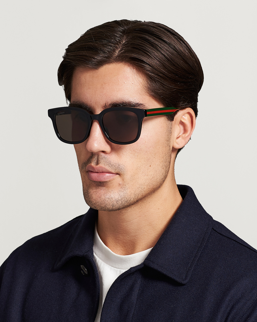 Homme | Gucci GG0847SK Sunglasses Black/Green | Gucci | GG0847SK Sunglasses Black/Green
