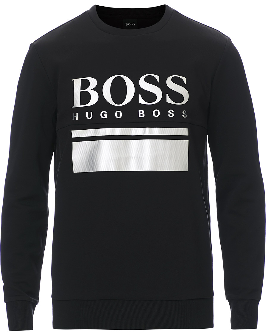 Homme | Pulls Et Tricots | BOSS GREEN | BOSS Athleisure Salbo Crew Neck Sweater Black/Silver