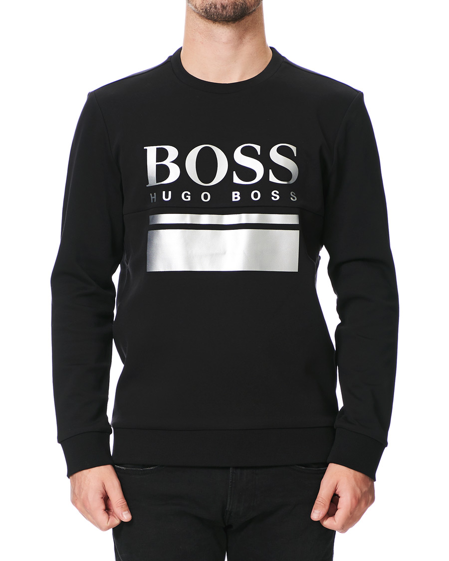 Homme | Pulls Et Tricots | BOSS GREEN | BOSS Athleisure Salbo Crew Neck Sweater Black/Silver