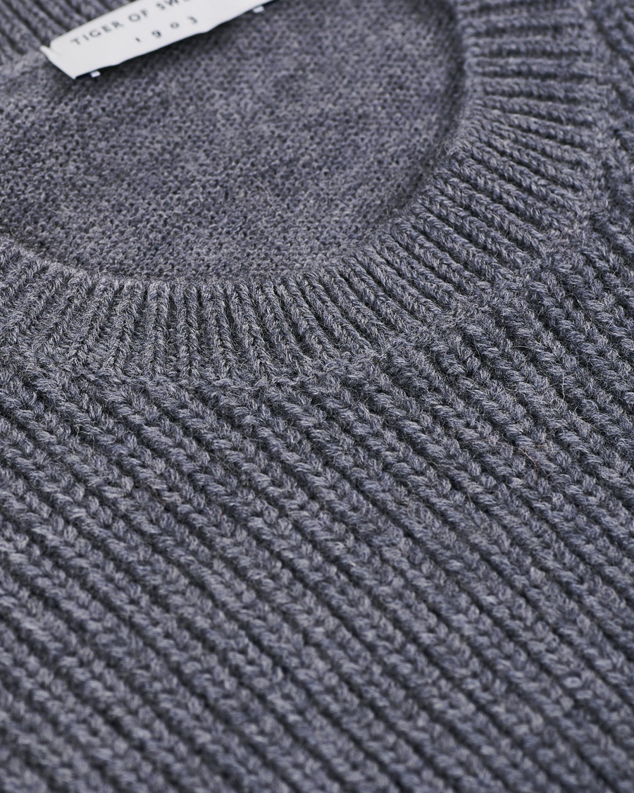 Homme | Pulls Et Tricots | Tiger of Sweden | Puffin Wool Merino Crew Neck Grey