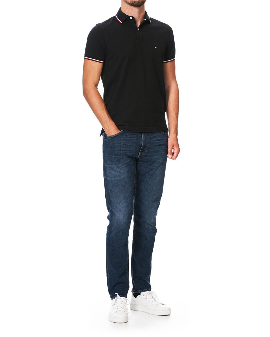 Homme | Polos | Tommy Hilfiger | Slim Fit Tipped Polo Black