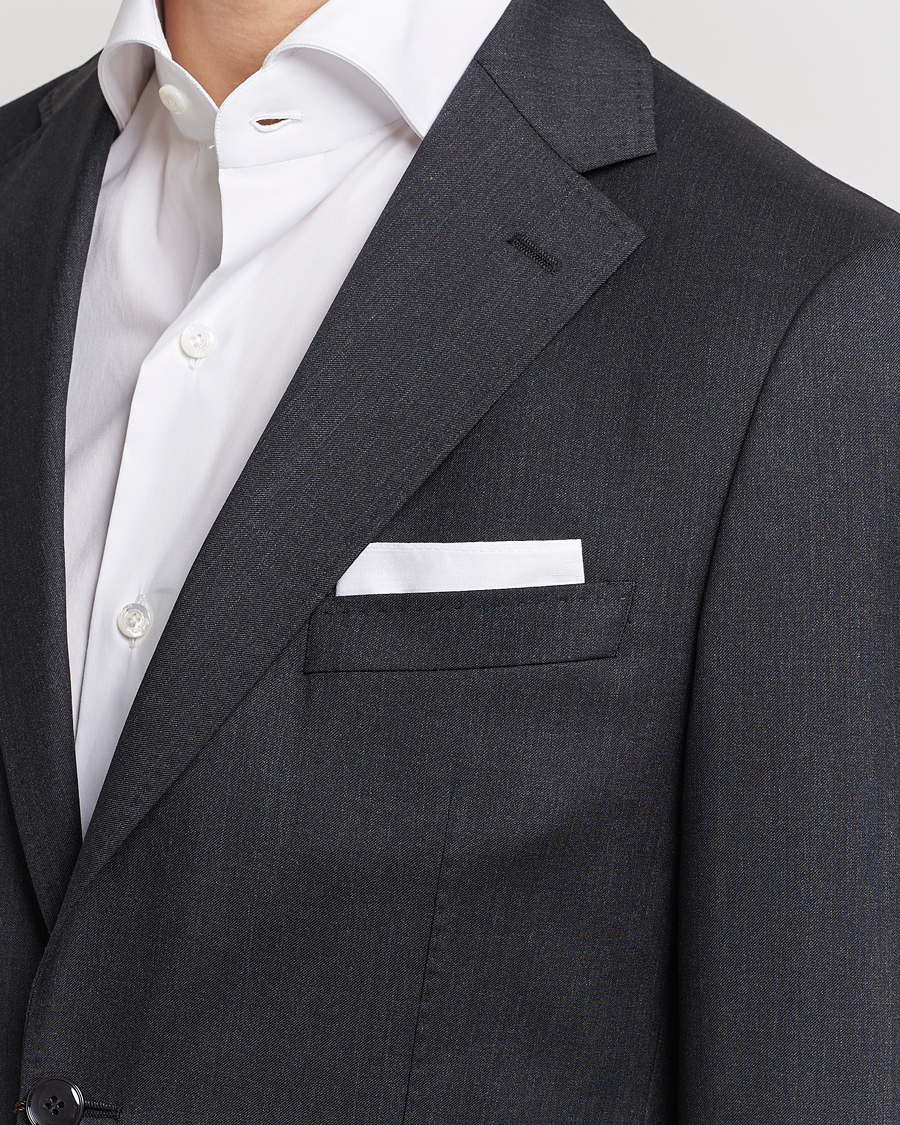 Homme | Amanda Christensen Cotton Pocket Square White | Amanda Christensen | Cotton Pocket Square White