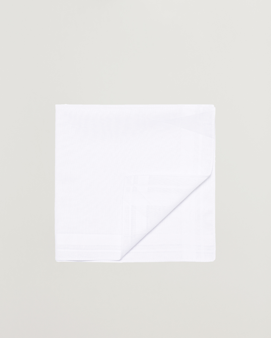 Heren | Pochets | Amanda Christensen | 6-pack Cotton Pocket Square White