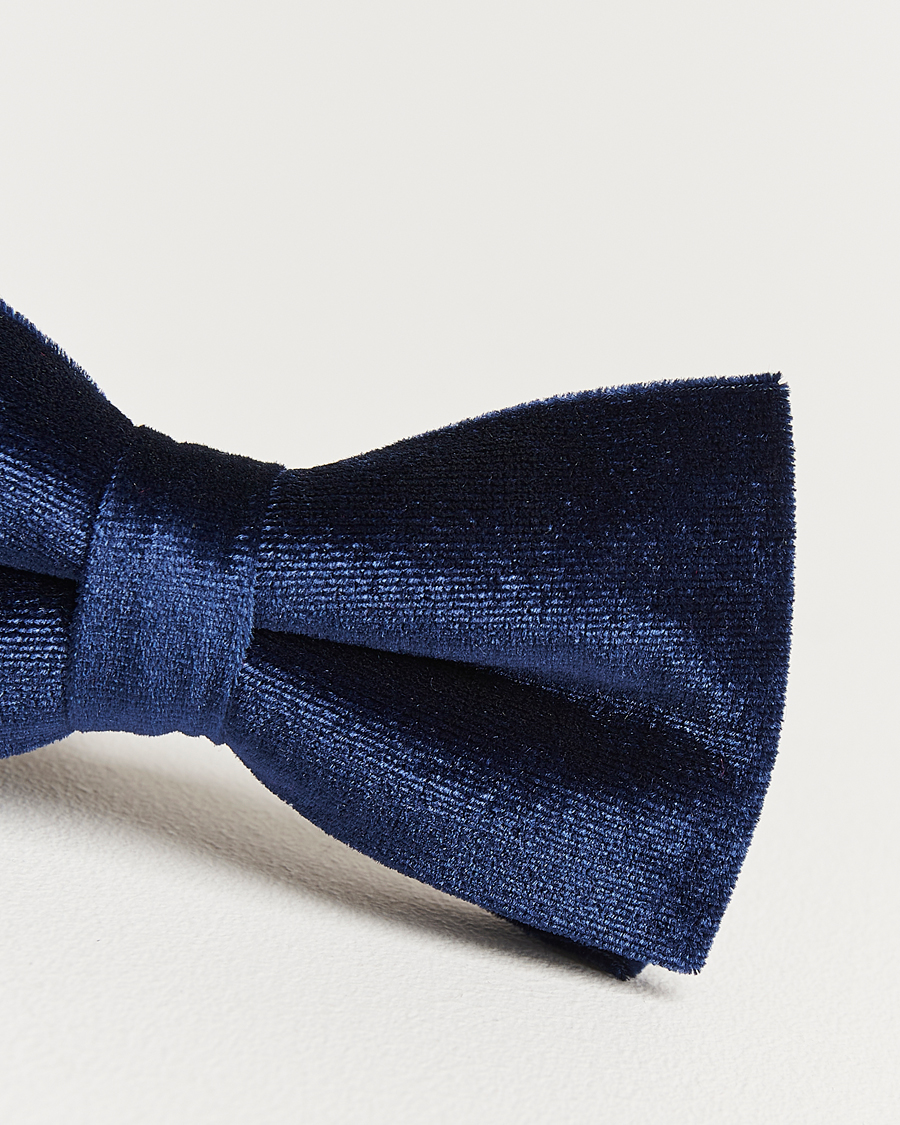 Heren | Vlinderdassen | Amanda Christensen | Velvet Pre Tie Navy