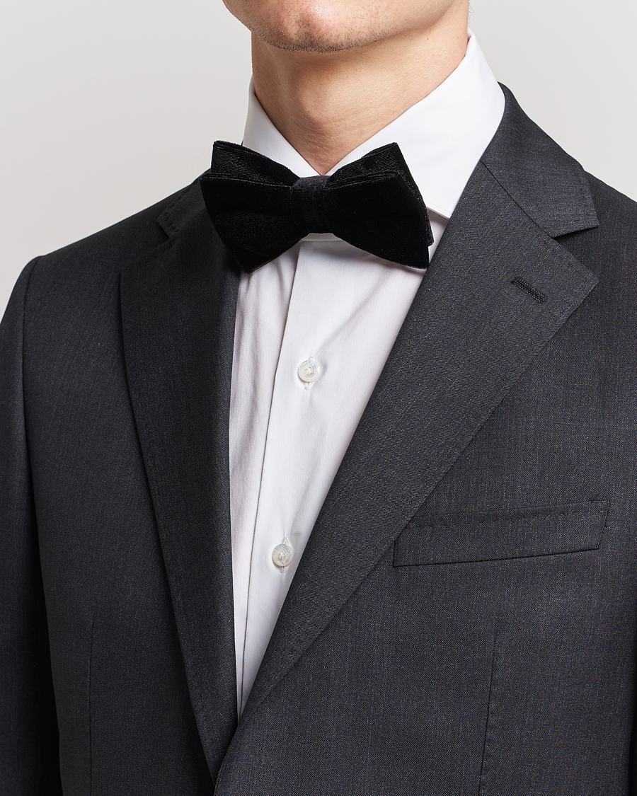 Homme | Nœuds Papillon | Amanda Christensen | Velvet Pre Tie Black