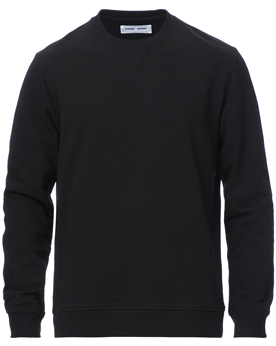 Homme | Pulls Et Tricots | Samsøe Samsøe | Samsøe & Samsøe Hugo Organic Cotton Crew Neck Sweat Black
